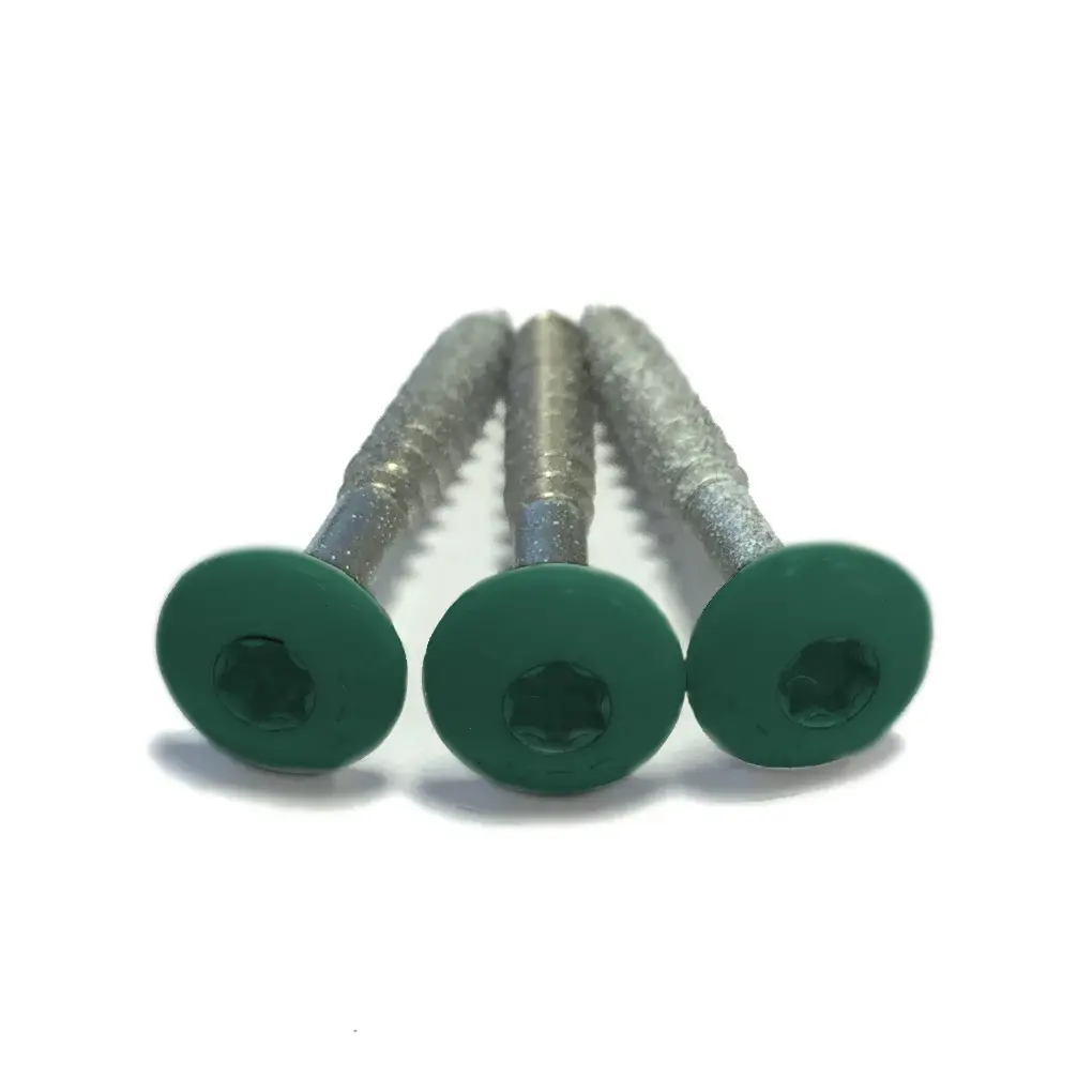 HPL schroeven mosgroen ral 6005